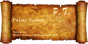 Palay Tuzson névjegykártya